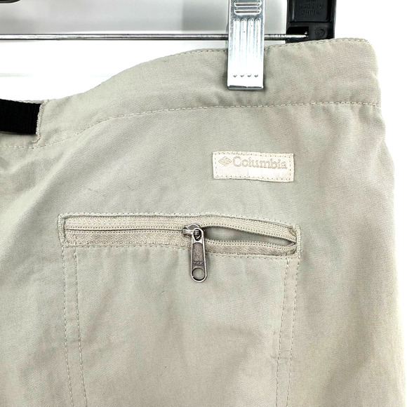 Columbia GRT size 12 khaki color cargo style pants with built in belt zip pocket - Picture 4 of 9
